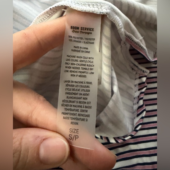 ROOM SERVICE Cozy Cool Pajamas In Cameo/ Ink/ Pink Stripe - Picture 3 of 15